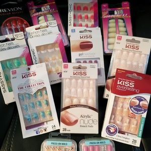 Assorted nail sets.  Extra large lot.  13 sets